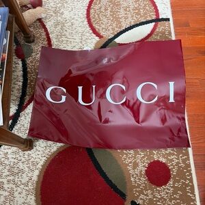 Gucci Burgundy Shopping Bag